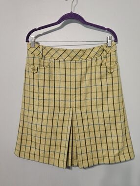 LAST CALL! LOFT Yellow Plaid Skirt with Blue and Black Checks
